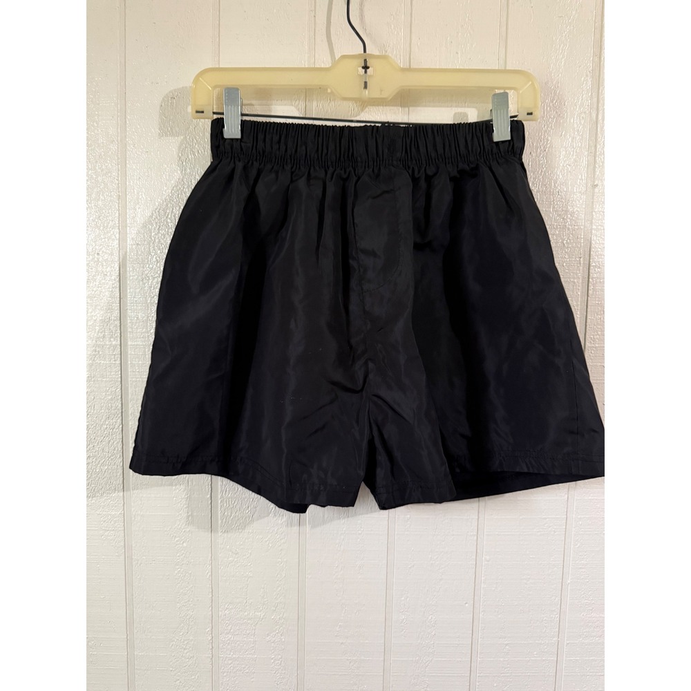 PrettyLittleThing Black Elastic Waist Runner Shorts Women's US 4 Solid Casual
